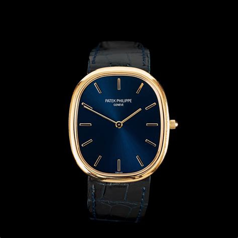 patek philippe gold dial leather|patek philippe golden ellipse vintage.